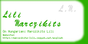 lili marczikits business card